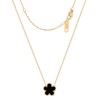 KINFERTE 18K Gold Plated Clover Necklace for Women Four Leaf