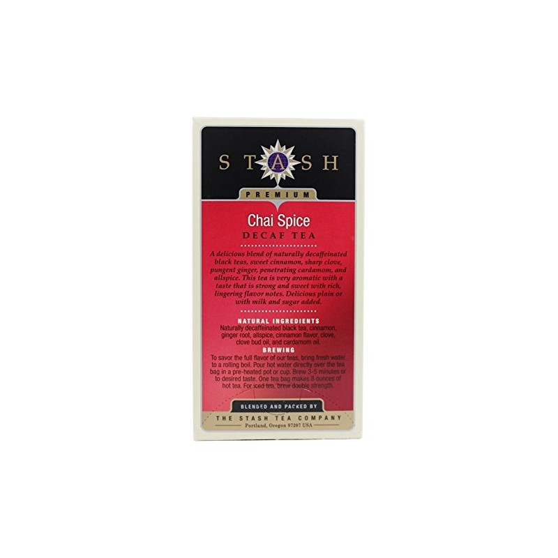 Stash Decaf Chai Spice Tea, Tea , 18 ct