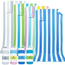 2 Pack Microfiber Beach Towel,Quick Dry Camping Towel,Sand Proof Ultra Soft Extra Large Beach Towels,Compact Lightweight Super Absorbent Travel Towel for Pool Camp Yoga Bath Picnic