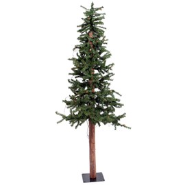 Vickerman 5' Unlit Alpine Artificial Christmas Tree with Cones and Vines