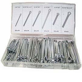 144 Pc Large Cotter Pin Assortment Keys Safety Retainer Pins Set Cotter Keys Set