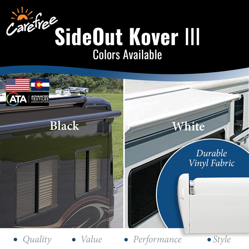 Carefree RV Universal Slideout Replacement Fabric 127"-Black