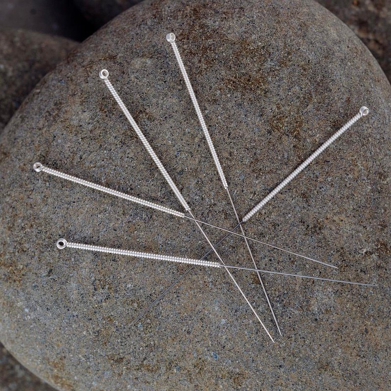 CafePress Acupuncture Needles Round 4" MDF Holiday Ornament