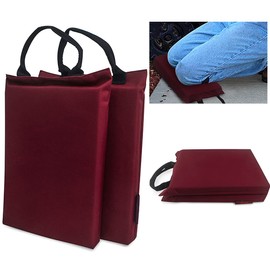 AMYESE Set of 2 Kneeling Pad - Gardening Kneeling Cushion Mat, Knee Pad Cushion for Prayers,Gardeners, Garage Repairing, Exercise (Burgundy)