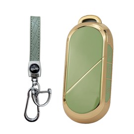 MEDZUK 4 Colours Key Case, Compatible with Mini Countryman U25 2024-2025 Car Key Case with Key Fob, Key Case Accessories, Protective Case (Green)