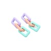 Chunky Acrylic Link Earrings Multicolor Thick Rectangle Paperclip Link Chain