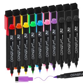 OSINGFUM 20 Magnetic Dry Erase Markers Ultra Fine Tip, 0.7mm, Extra Fine Point Erasable Markers with Eraser, Thin White Board Markers Dry Erase, Low Odor, 8 Colors