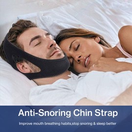 Chin Strap for Sleeping Comfortable Anti Snoring Devices Stop Snoring Solution Adjustable Anti Snoring Chin Strap for Men/Women Snore Stopper Breathable