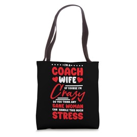 Coach Wife Design Basketball and Baseball Coach Tote Bag