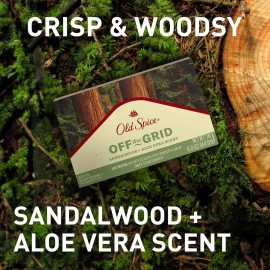 Old Spice 12 PACK Old Spice Bar Soap for Men Off the Grid Sandalwood + Aloe Vera Scent