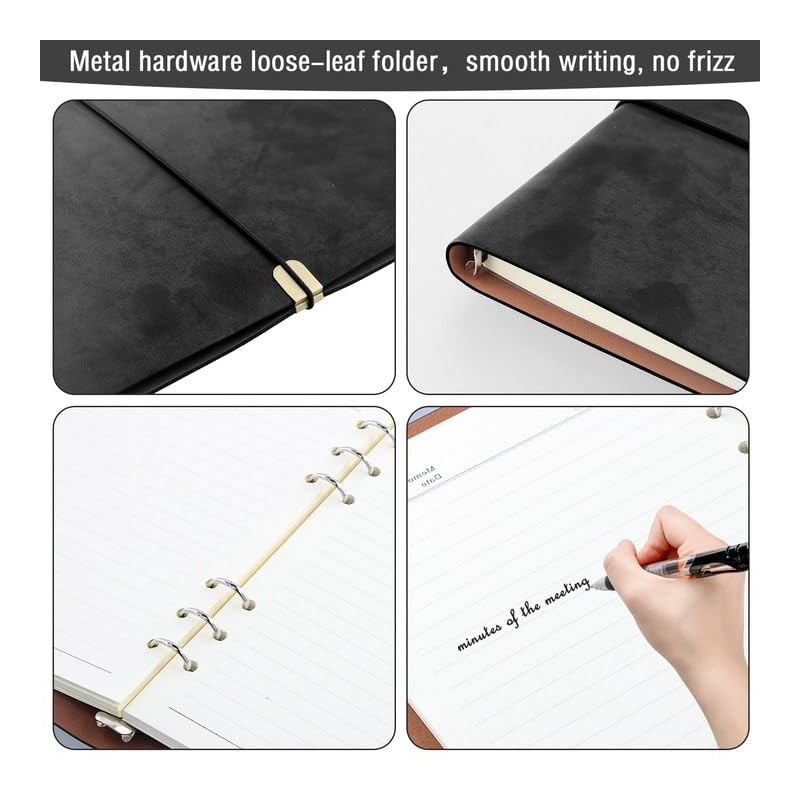 PU Leather Notebook A5, Vintage Notebook Refillable Notebook A5 Lined
