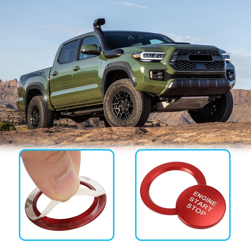 TOMALL Aluminum Engine Start Stop Push Button Cover Trim Compatible