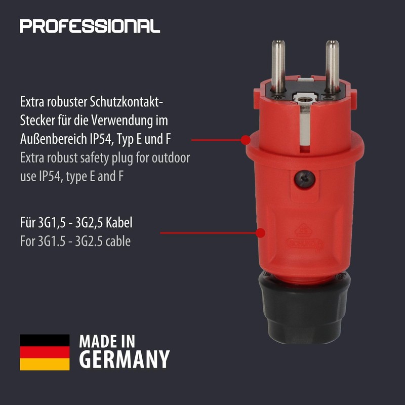Brennenstuhl Professional plug (for plug-in system type E and F,