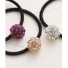 VINGTAINE H7491-PC Rhinestone Ball Hair Elastic Bijou Hair Accessory Simple