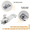 Ecginmay 2 Pack 4 Inch Hasp Lock Latch with Keys,Stainless