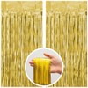 Pack of 2 Matte Gold Foil Fringe Curtains – Matte
