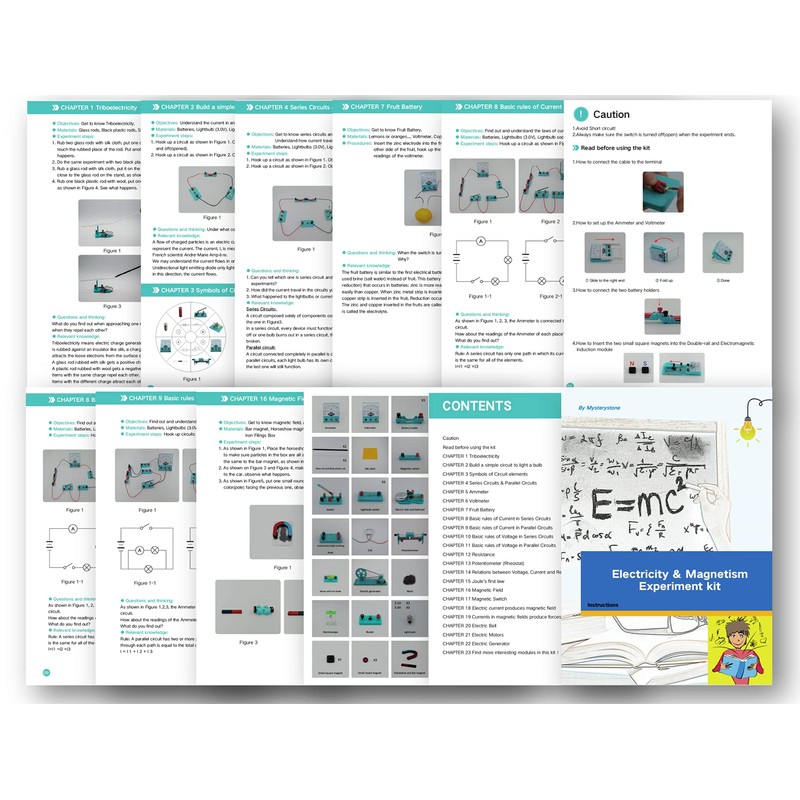 Mysterystone Science Experiment for Kids Electricity and Magnetism Kit for