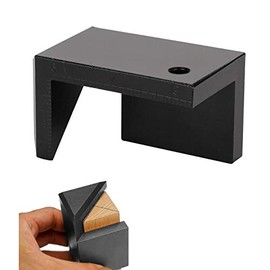 OwnMy 45 Degree Angle Marker Aluminum Alloy Pen Center Finder with Inch Scale, Woodworking Center Scriber Right Angle Line Drawing Ruler Measuring Tool Centerfinder for Woodworking (Black)