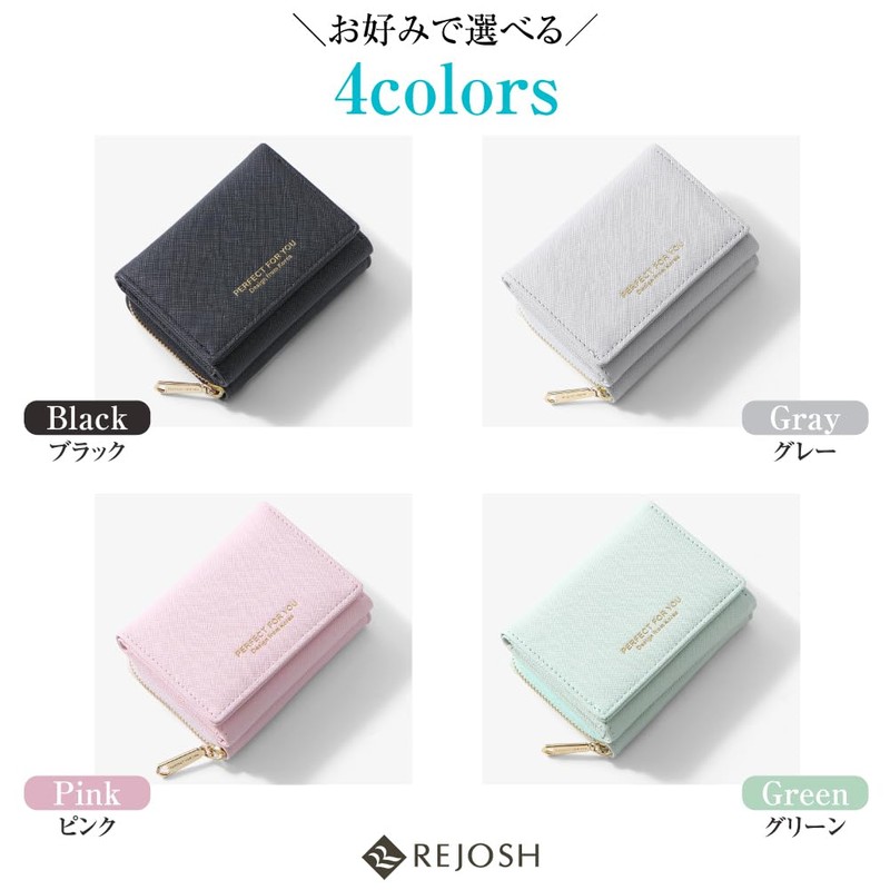 REJOSH Women's Mini Trifold Wallet, Coin & Card Bill Holder,