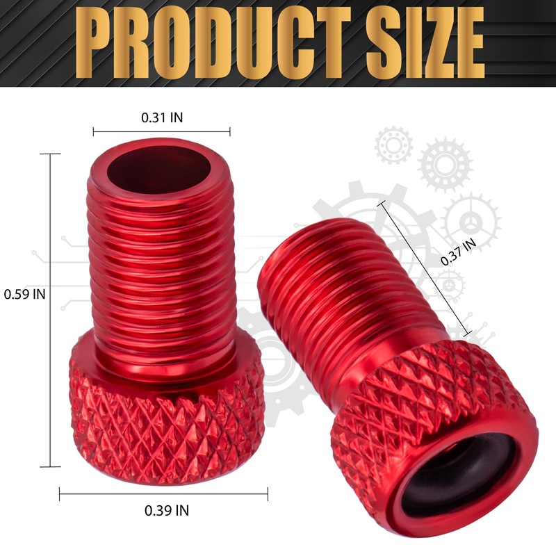 MEAJOO 2PCS Presta Valve Adapter, Aluminum Convert Presta to Schrader