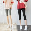Women's Summer Plus Size Modal Yoga Leggings: Elastic, Tight Fit, Cropped NO Full-Length - White + L 5ea