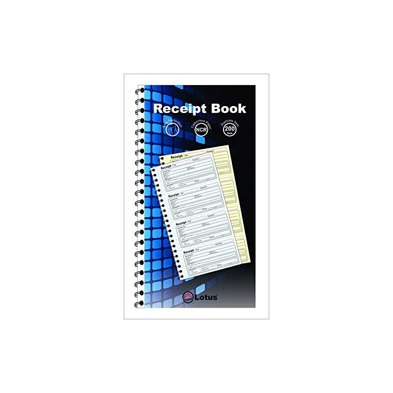 Duplicate Receipt Book Spiral Wire Bound NCR | 200 Sets