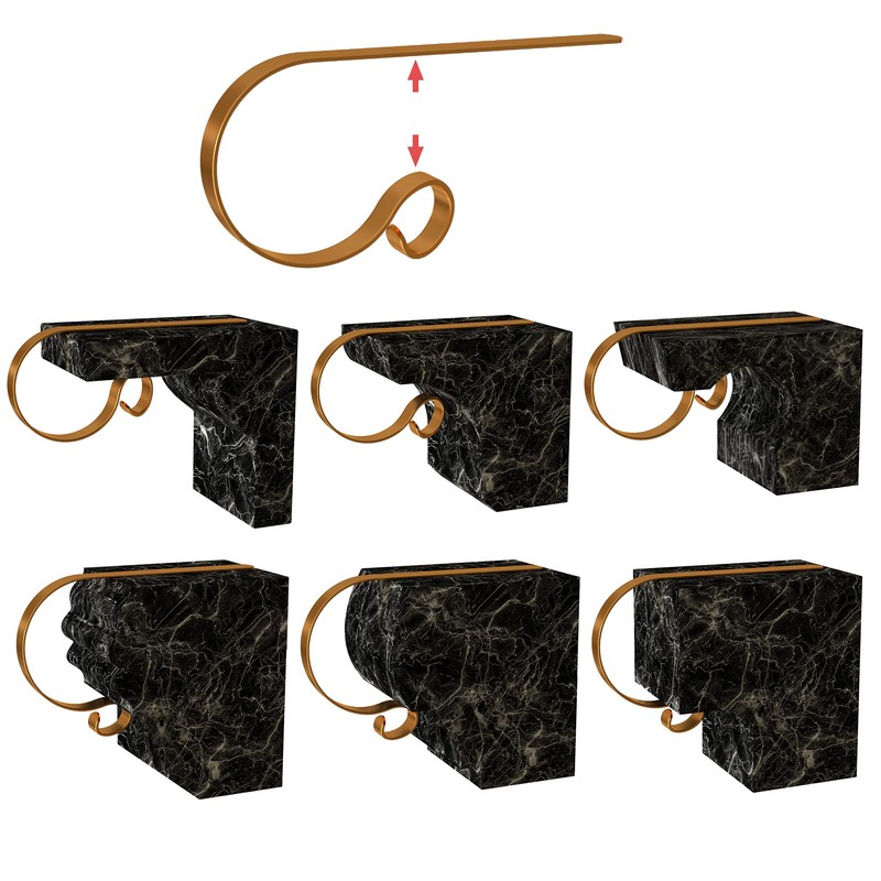 LUBOTS (Set of 4 Metal Christmas Stocking Holder Hooks Fireplace