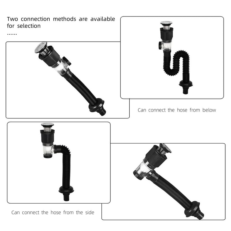Handwashing Sink Drain Pipe kit ，Anti Odor Flexible and extendable