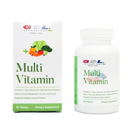 GSL Technology Multi-Vitamin | Contains 11 Key Vitamins for Daily Nutritional Support | for Overall Well-Being | Made in USA (60 Count Bottle)