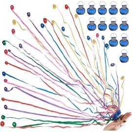 Colourful Hand Throwing Streamers, Hand Throw Streamers, Colourful Hand Confetti, Hand Snakes, Party Streamers Poppers, for Birthday, Christmas, New Year, Graduation, Weddings, Pack of 12