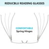 Reducblu 12 Pack Half-Rim Metal Reading Glasses for Men Lightweight