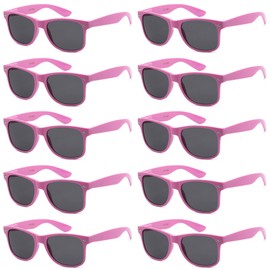 Got Shades Wholesale Bulk Unisex 80's Retro 100% UV Sunglasses for Adults - 10 Pack - w/Flex Hinges