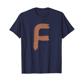 Creative Bold Leather Letter F - Design - Alphabet - Marker T-Shirt