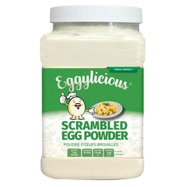 Eggylicious - PACK of 4 - Egg Scramble Mix – Made w/Hormones Free Whole Eggs/Protein Packed –Easy & Delicious Breakfast - For Outdoors/Camping/Backpacking – Preservatives Free-Easy Storing 1 lb Jar