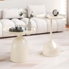 Round Coffee Table and End Table Sets for Living Room,