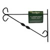 Green Jem 12-Inch Hanging Basket Bracket - Black
