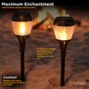 Solar Path Lights Outdoor Waterproof - Realistic Flickering LED Flame,