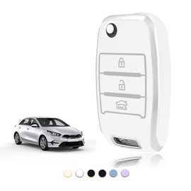 TOOMUME Car Key Cover TPU, Car Key Case Fit for Kia Sportage Rio Ceed Stonic Picanto Sorento Venga Soul Carens Cerato K2 K3 K4 K5, Protective Key Fob Cover Key Fob Case - Flip Key