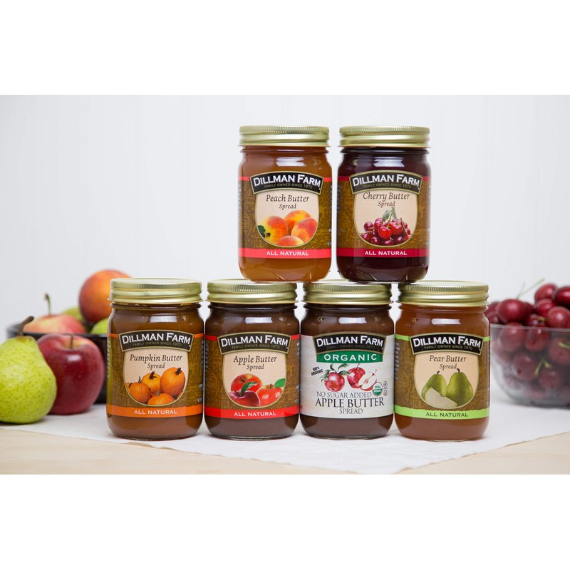 Dillman Farm Fruit Butter Variety Pack (6 pack)| Apple Butter,