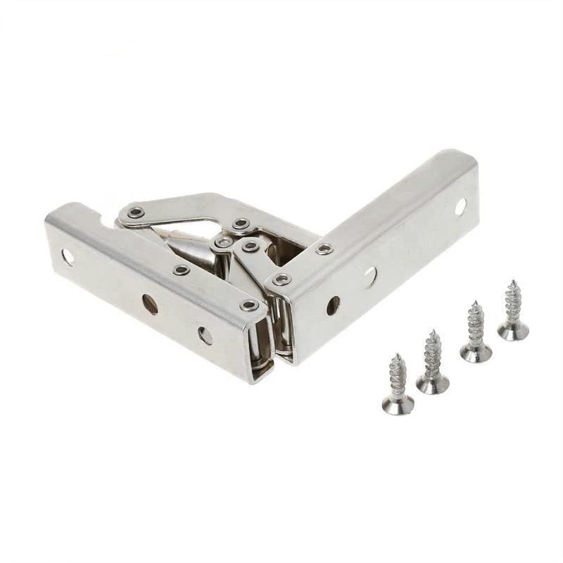 2 Pcs 90°Folding Shelf Hinges,Steel Hinges for Wood Soft Close
