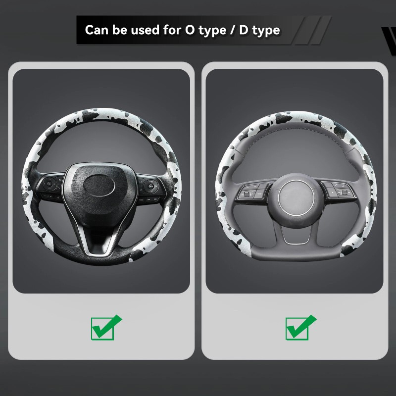 XUKEY Car Steering Wheel Cover Non-Slip Universal Fit For O/D