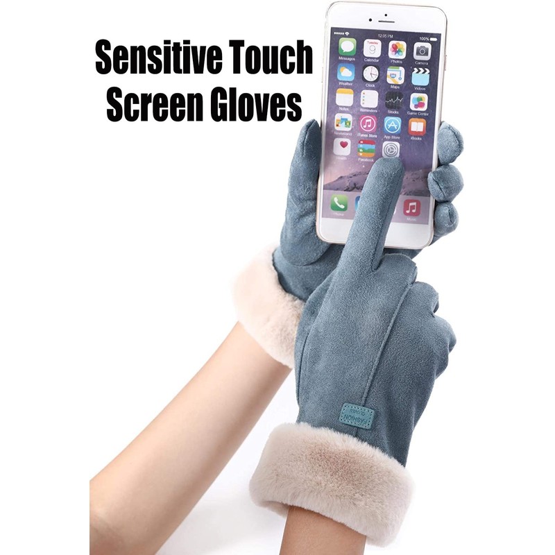 lifwimner Winter Gloves Women's Warm Touchscreen Windproof with Fleece Lined