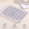 Fspronail 42 Grids Clear Large Plastic Organizer Box With Dividers,