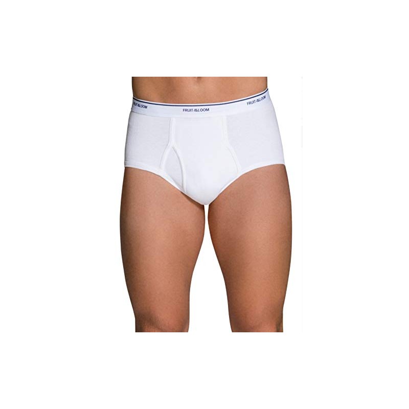 Fruit of the Loom Men's Basic White Brief Multipack (Large,