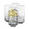 Hotel Collection Set of 4 Large Highball Glasses with Cording