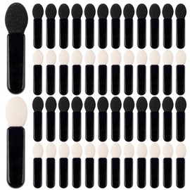 AUEAR, paquete de 50 pinceles desechables para sombra de ojos de doble extremo, esponja aplicador de sombra de ojos