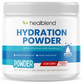 healblend Hydration Powder - Electrolytes Drink Mix with Magnesium, Zinc, Real Pink Himalayan Salt, Vitamin C, B Complex for Endurance & Energy