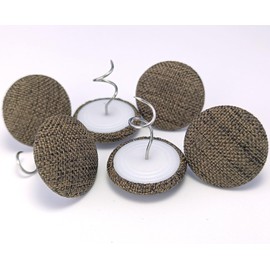 12 Colors Fabric Covered Button Twist Pins Dust Ruffle Pins- for Sofa，Upholstery，Armchair Caddies, Armrest Covers,Bed Skirts, Slipcovers, Headliners (Brown, 12)