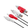 RCA Audio Piggyback Cable, 2 RCA Male to 2 RCA