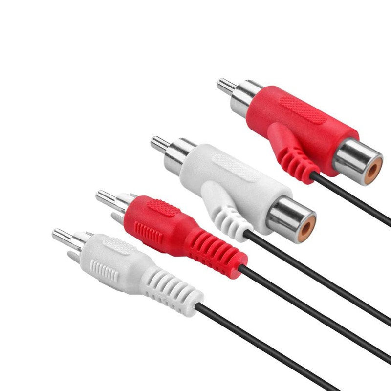 RCA Audio Piggyback Cable, 2 RCA Male to 2 RCA